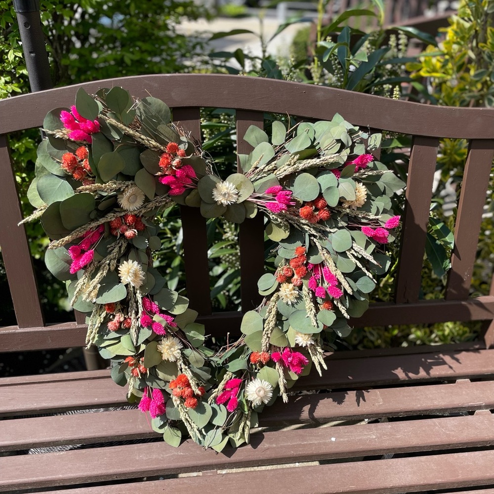 SOLD Eucalyptus Heart Wreath